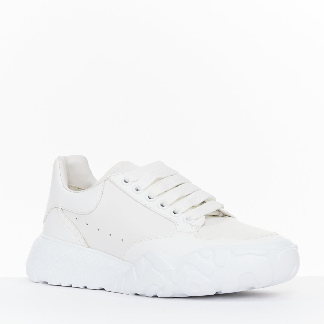 ALEXANDER MCQUEEN 2020 Court chunky low top white leather trainers EU38.5