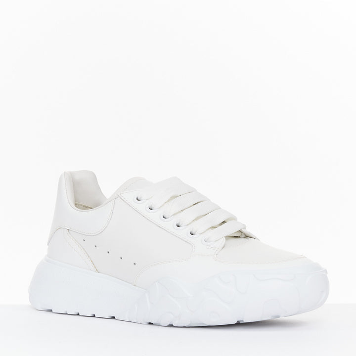 ALEXANDER MCQUEEN 2020 Court chunky low top white leather trainers EU38.5
