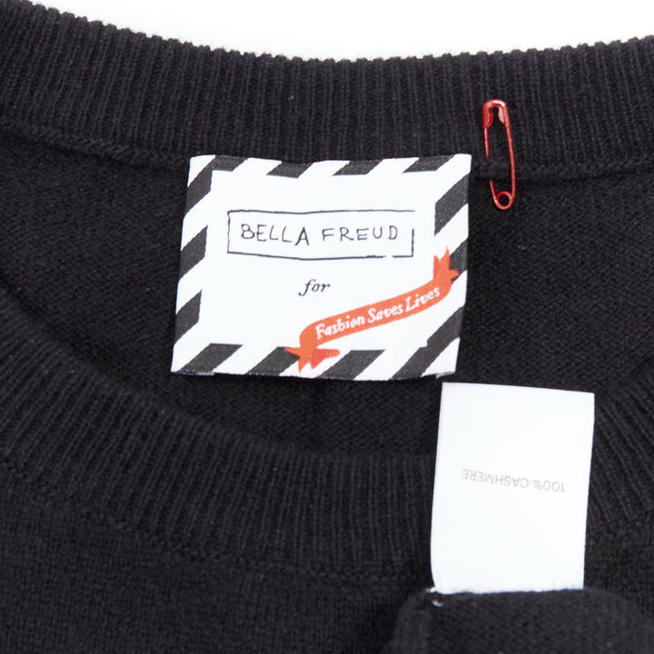 BELLA FREUD 100% cashmere Fairytale of New York black sweater XS