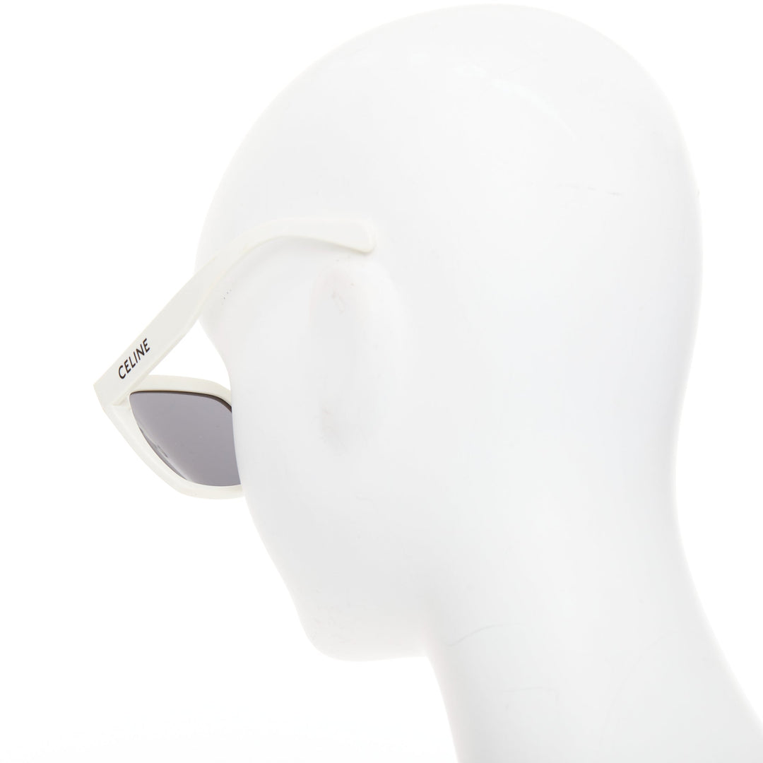 CELINE CL40198F Monochroms white black oversized square frame acetate sunglasses