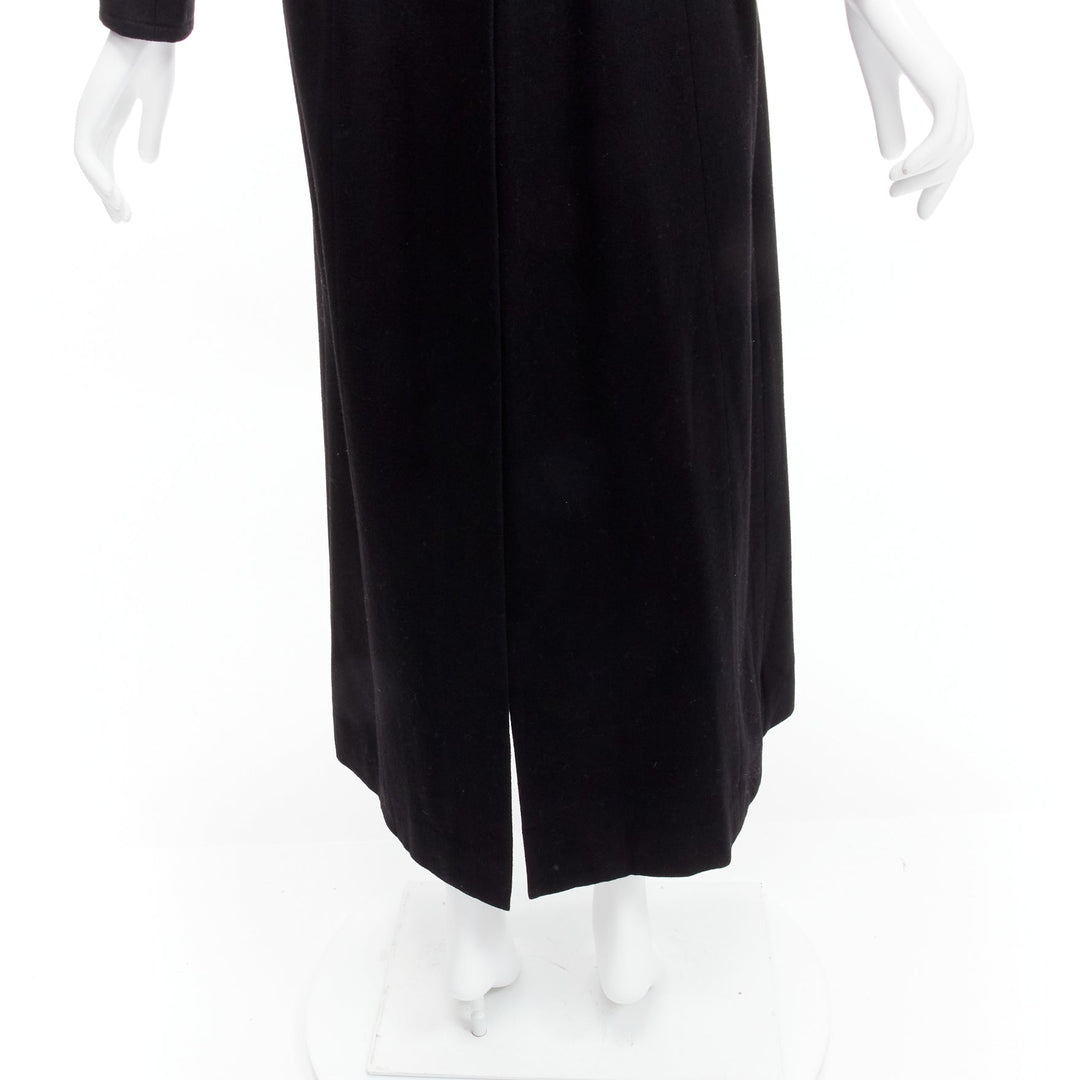 MAISON MARGIELA 1990s Vintage black wool felt longline Cigarette coat FR38 M