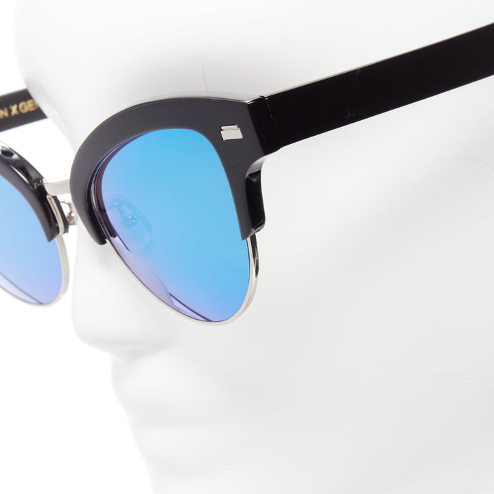 GENTLE MONSTER Pushbutton No.2 Inflexible J01 blue lens cat eye sunglasses