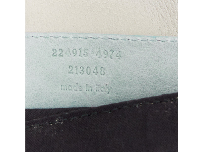 BALENCIAGA a Motocross Classic Envelope Clutch blue burgundy foldover bag