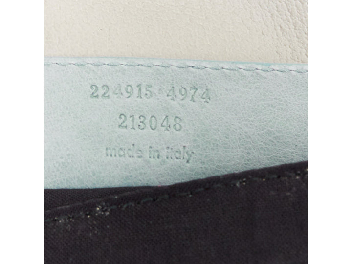 BALENCIAGA a Motocross Classic Envelope Clutch blue burgundy foldover bag