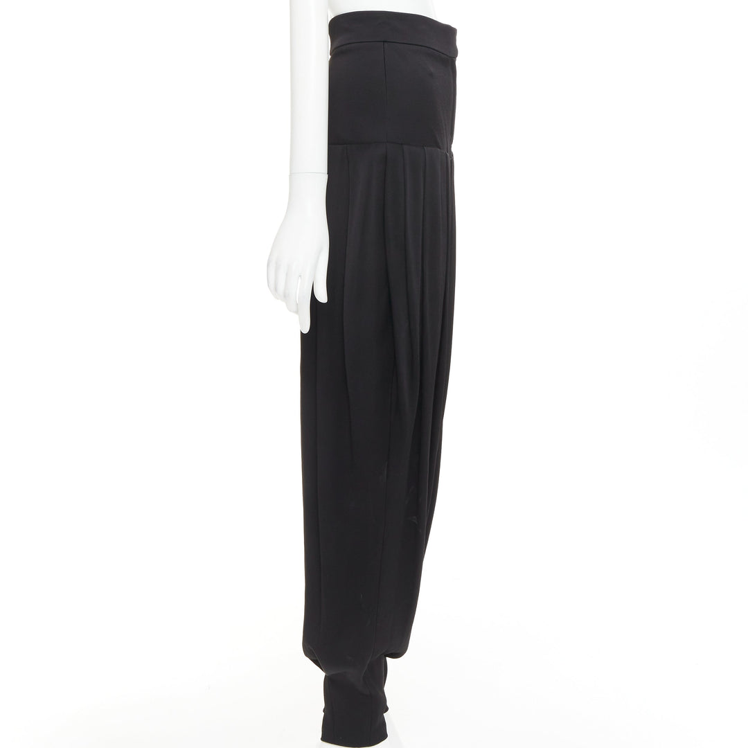 ALEXANDRE VAUTHIER COUTURE Runway black pleated high waist barrel balloon pants