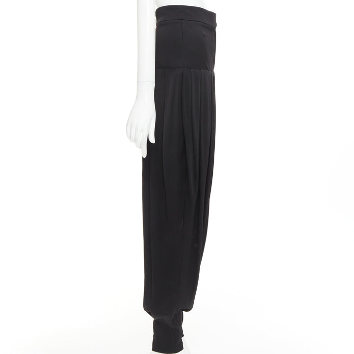 ALEXANDRE VAUTHIER COUTURE Runway black pleated high waist barrel balloon pants