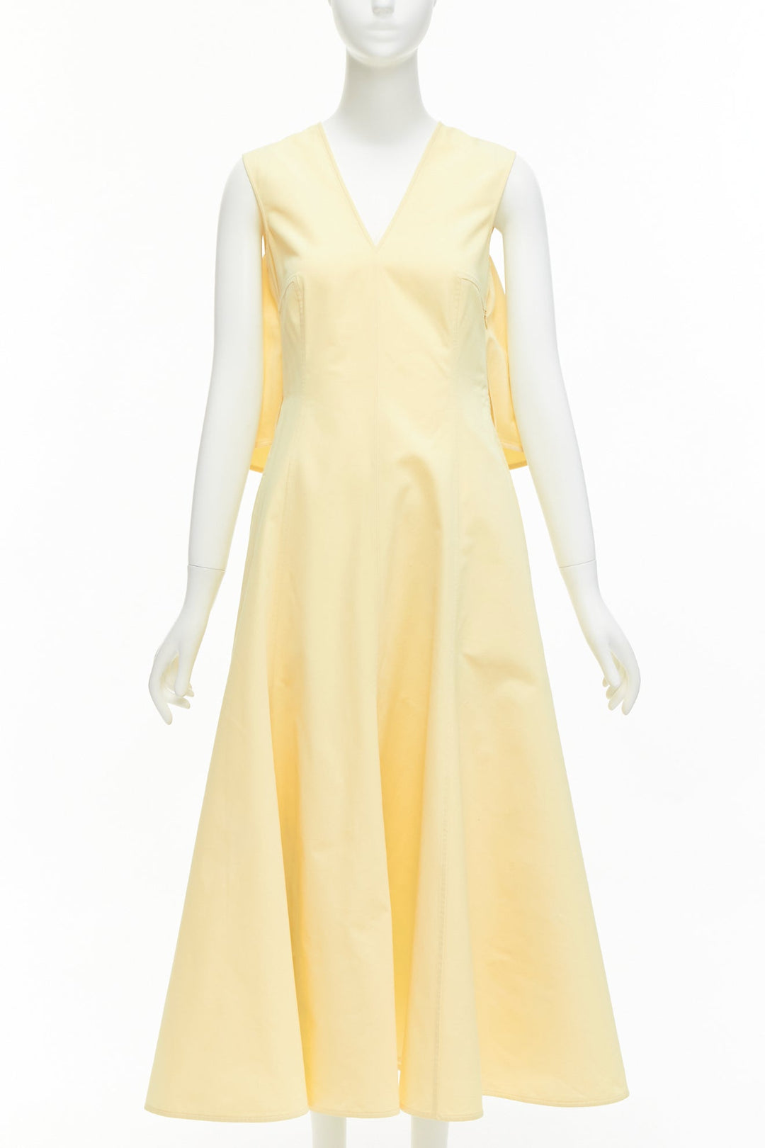 jil sander cream dress Jil Sander Beige Cotton Canvas Dress Jil Sander