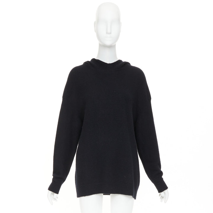 CHRISTIAN DIOR J'Adior 8 100% cashmere print back hood oversized sweater FR34 XS