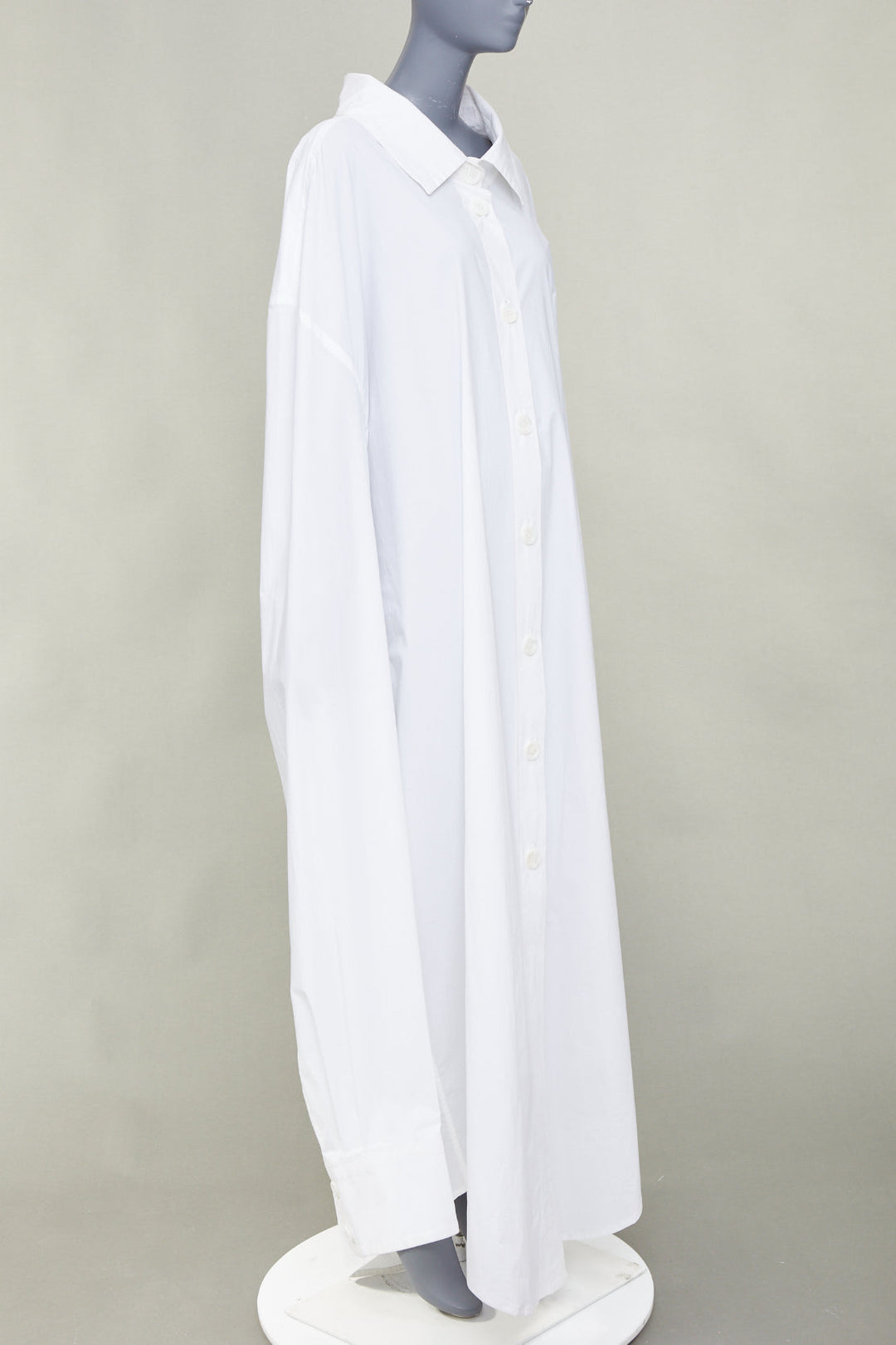 MOSCHINO Couture! white cotton poplin oversized maxi shirt dress IT50