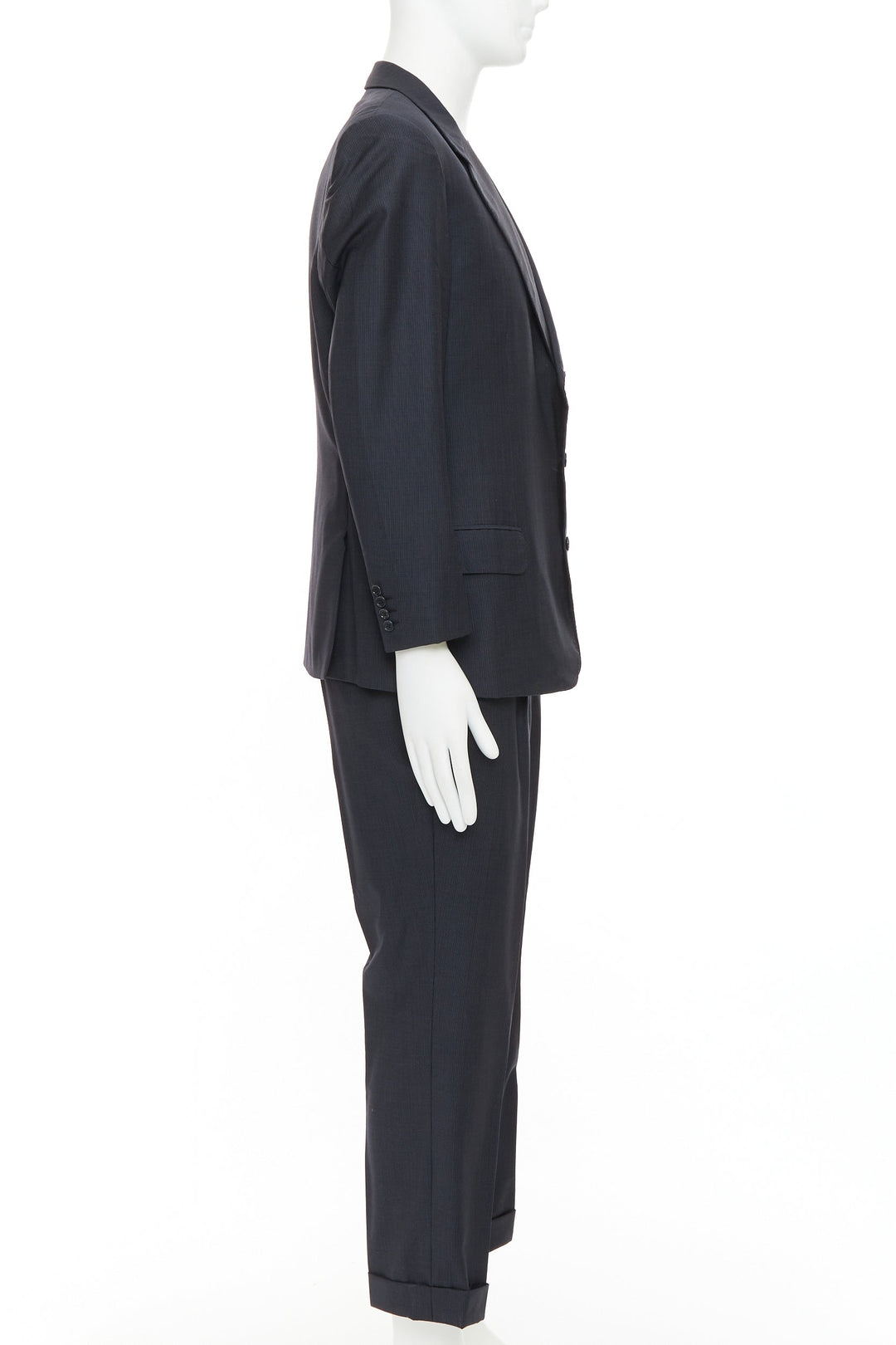 BRIONI Cesare navy pinstripe wool blazer suit set IT52 XL