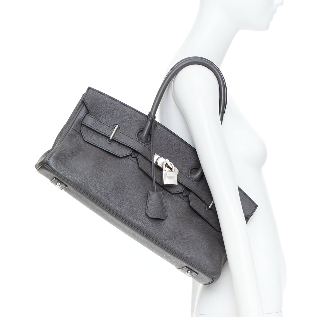 HERMES Special Order HSS JPG Birkin 42 Graphite matte palladium shoulder bag