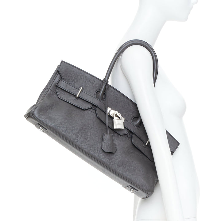 HERMES Special Order HSS JPG Birkin 42 Graphite matte palladium shoulder bag