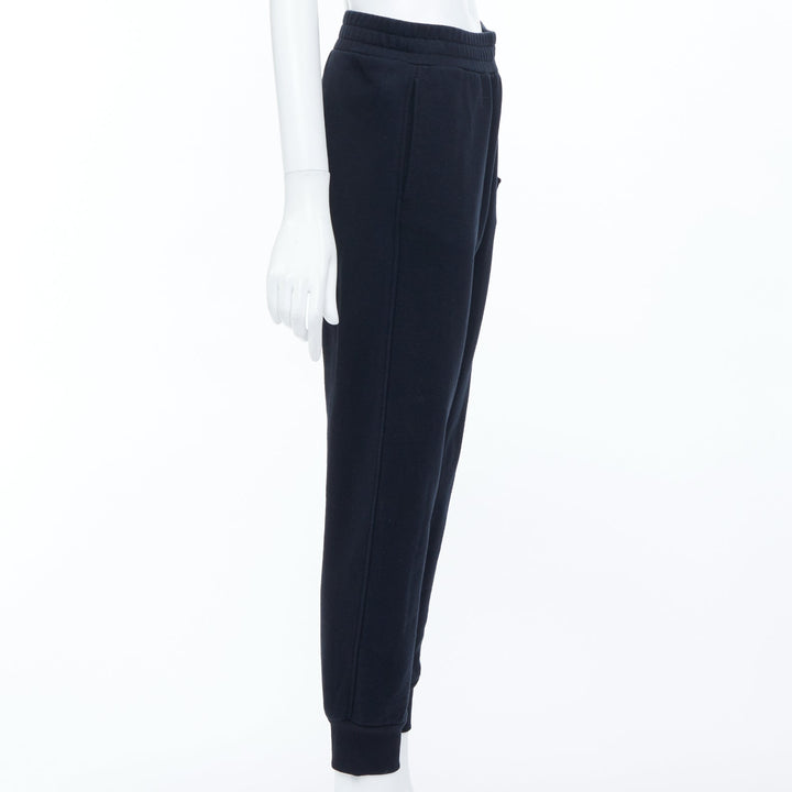 PRADA 2021 black Re0Nylon pocket tonal triangle logo cotton jogger sweatpants M