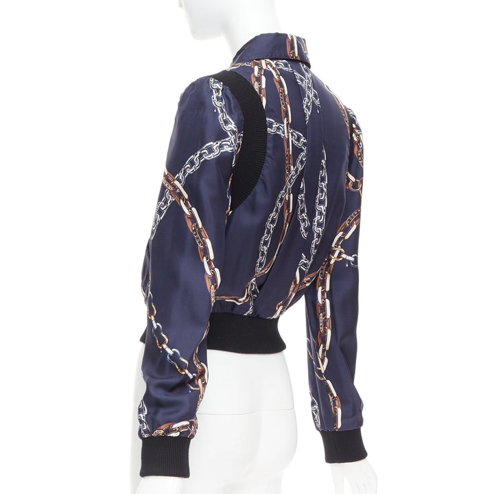 LOUIS VUITTON 2021 Reversible LV monogram cropped bomber jacket FR36 S