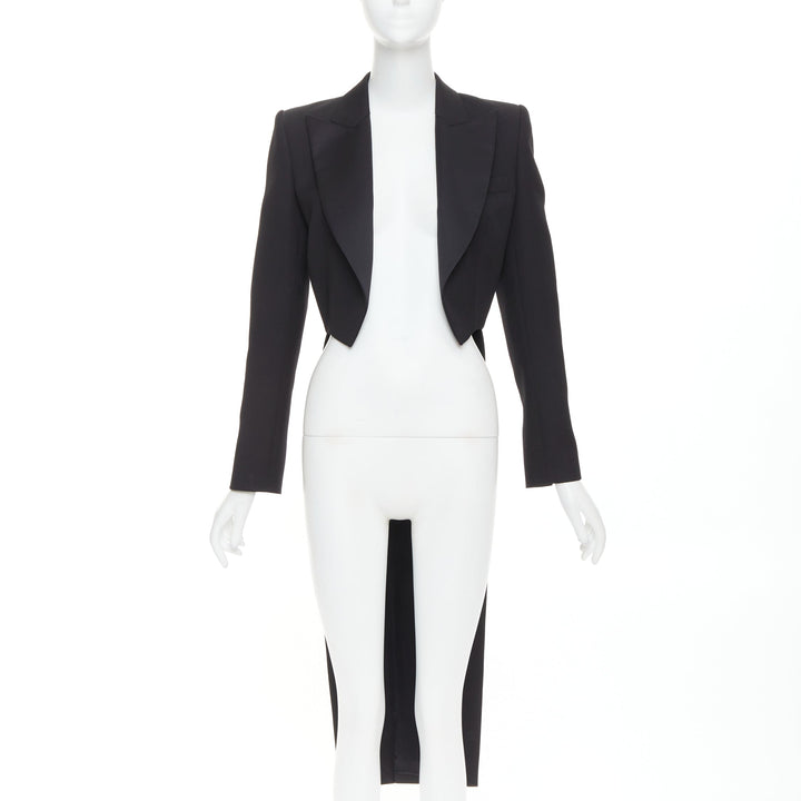 ALEXANDRE VAUTHIER COUTURE SS2020 Runway Queue De Pie satin tailcoat blazer