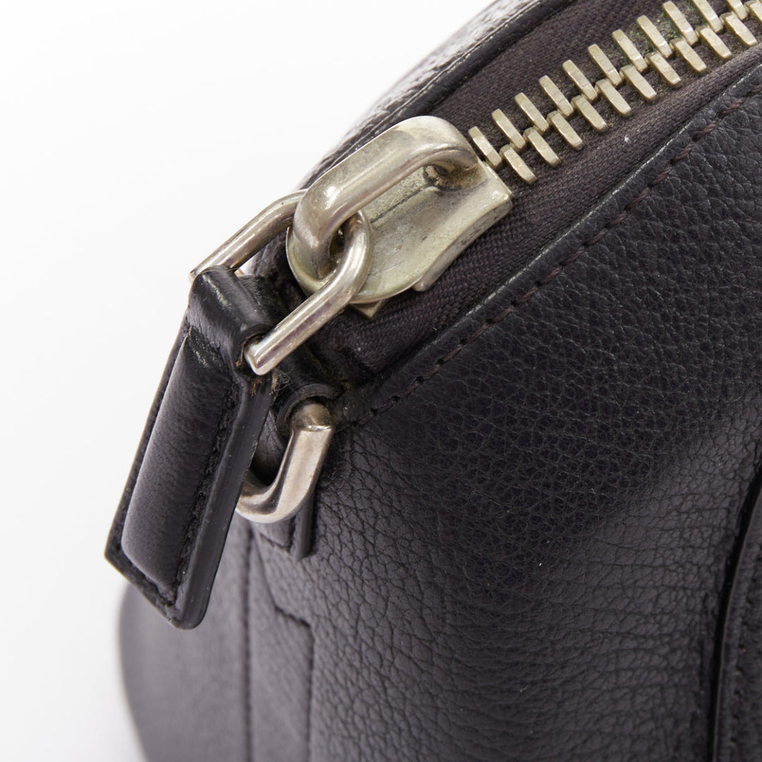 GIVENCHY Antigona Small black grained leather trapezoid structured tote bag