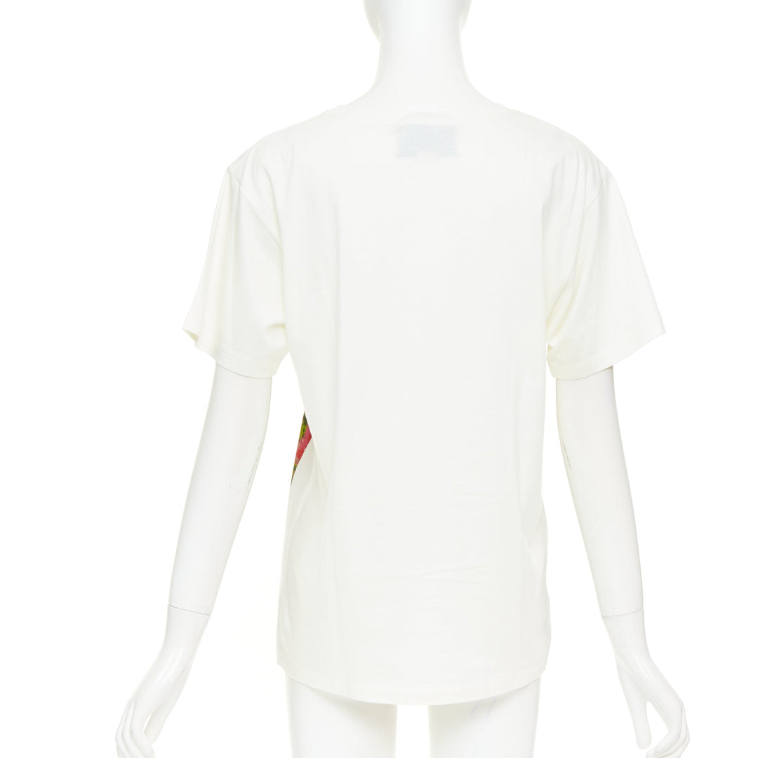 GUCCI 2018 Ignasi Monreal ecru cotto graphic portrait print t-shirt XS