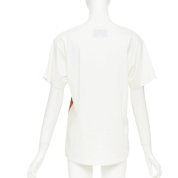GUCCI 2018 Ignasi Monreal ecru cotto graphic portrait print t-shirt XS