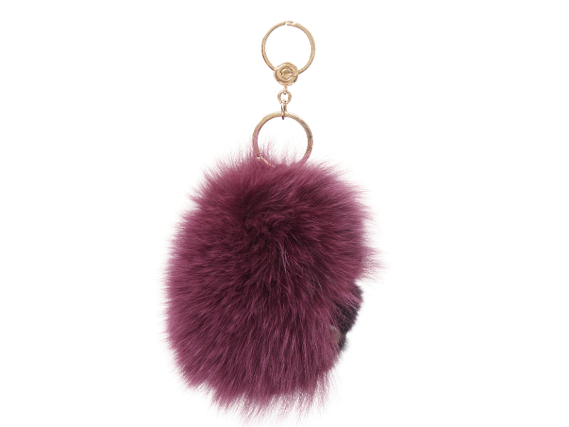 LORO PIANA 100% mink fur My Istrice purple brown  Porcupine bag charm keyring