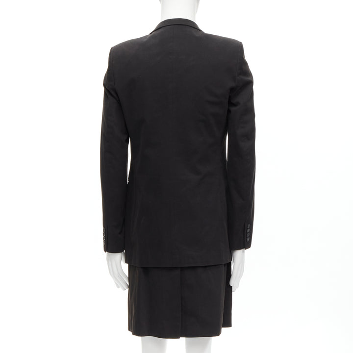 RAF SIMONS 2002 cotton black detachable layered longline coat jacket IT46 S