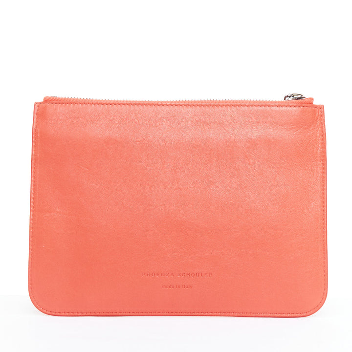 PROENZA SCHOULER PS1 coral red zip envelop portfolio clutch pouch