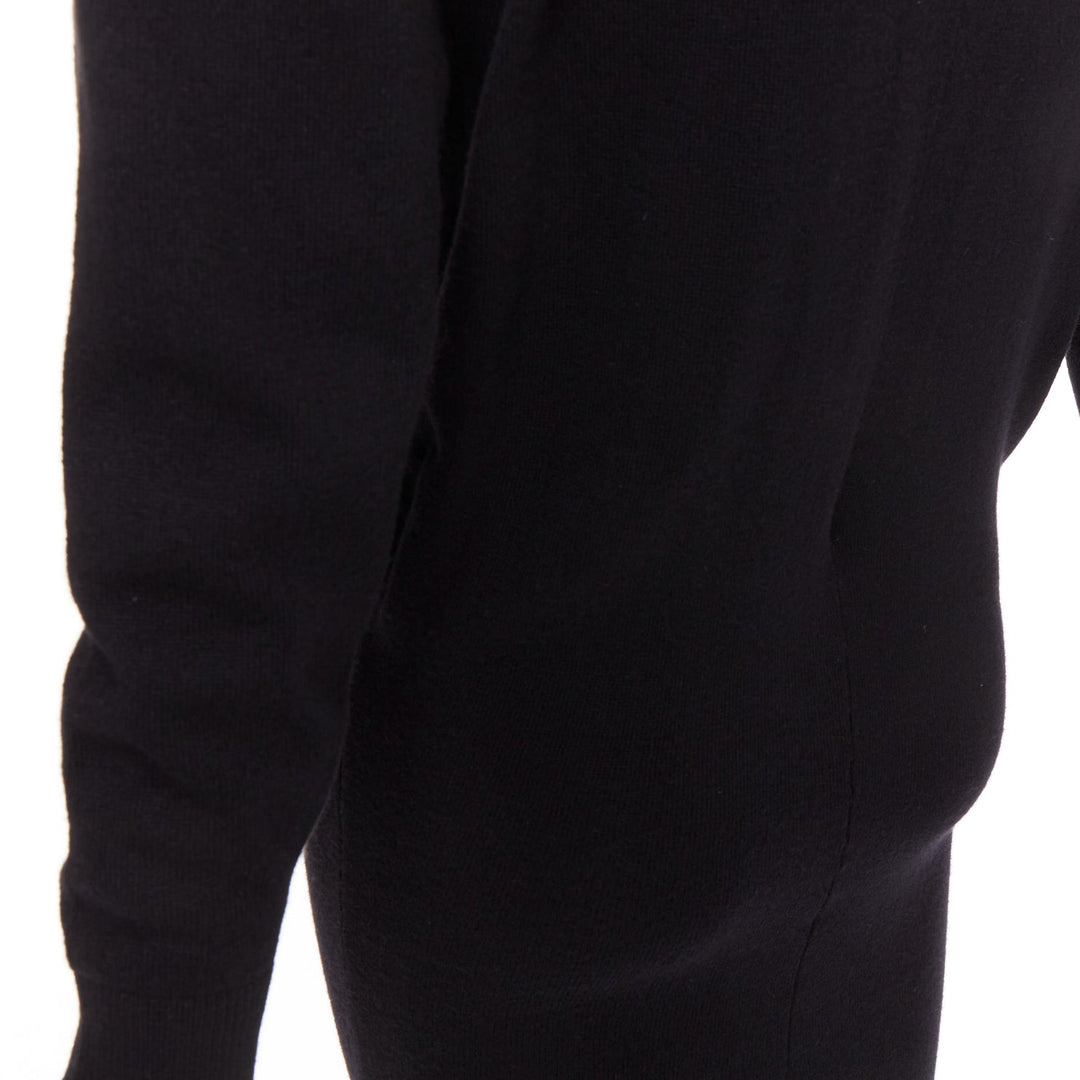 SAINT LAURENT 2022 Runway 100% cashmere turtleneck Power shoulder gown XS