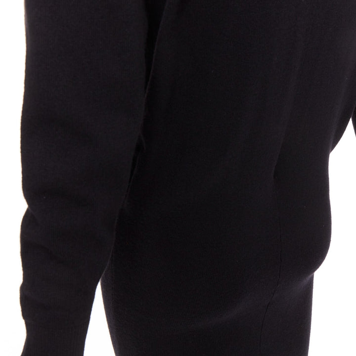 SAINT LAURENT 2022 Runway 100% cashmere turtleneck Power shoulder gown XS