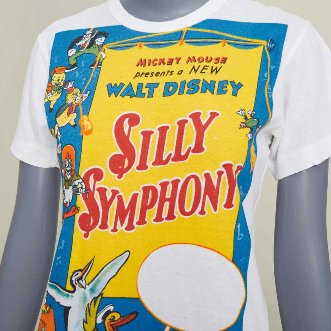 COMME DES GARCONS 2014 Disney Silly Symphony blue yellow graphic jersey tshirt S