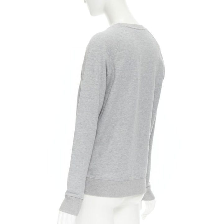 MAISON KITSUNE 100% cotton jersey fox embroidery logo pullover sweater XXS