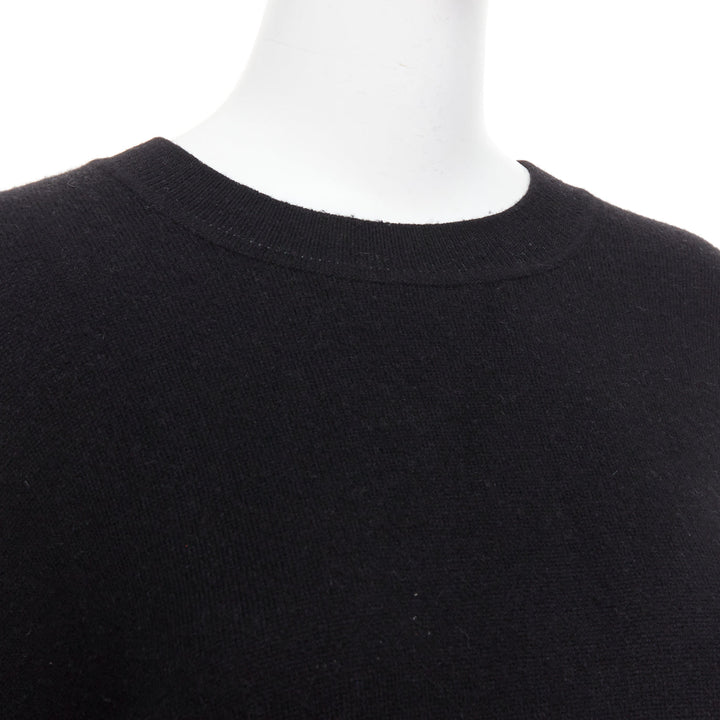 CHRISTIAN DIOR JADIOR 8 black cashmere blend pullover sweater FR36 S