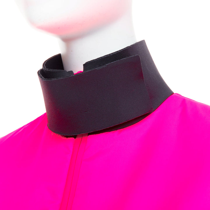 rare PRADA 2018 Runway Look48 neon pink red zip vest dress IT38 XS Celine Dion