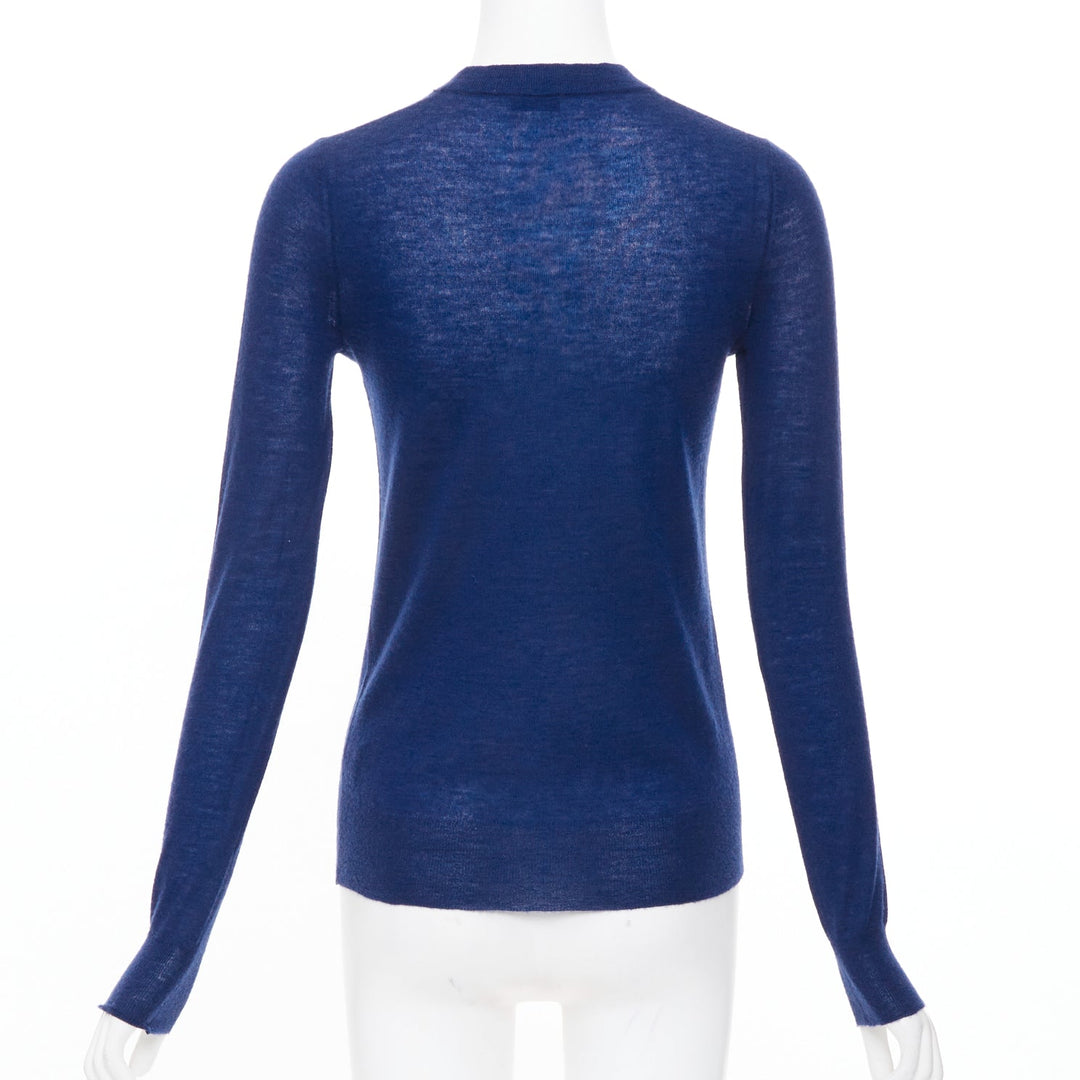 JOSEPH 100% cashmere dark blue crew neck long sleeve sweater S