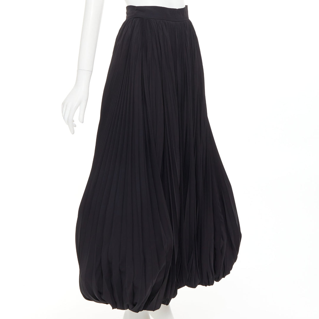 rare ALEXANDRE VAUTHIER COUTURE black pleated voluminous bubble hem skirt