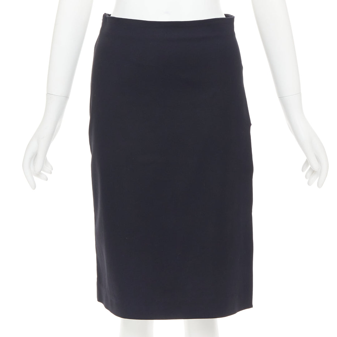 COPERNI black cotton blend high waist high slit pencil skirt IT38 XS