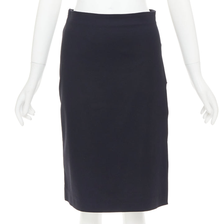 COPERNI black cotton blend high waist high slit pencil skirt IT38 XS