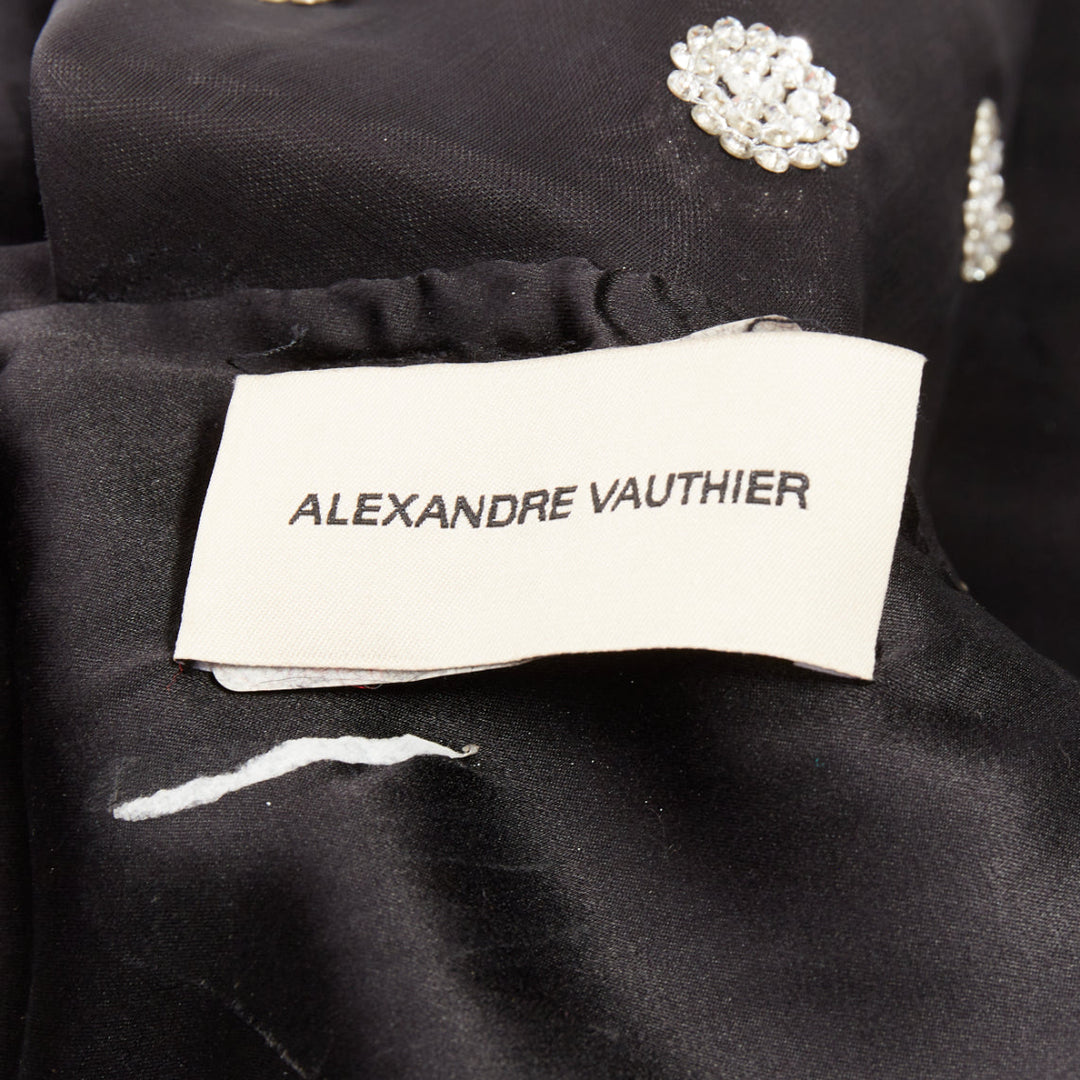 ALEXANDRE VAUTHIER COUTURE SS2019 Runway crystal polka dot ruffle shoulder dress