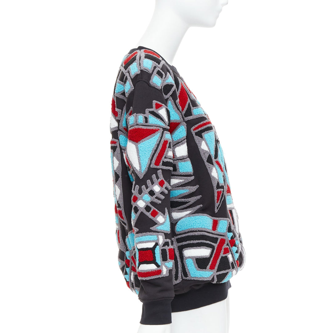 KTZ Metallic Eagle graphic tufted geometric pattern pullover