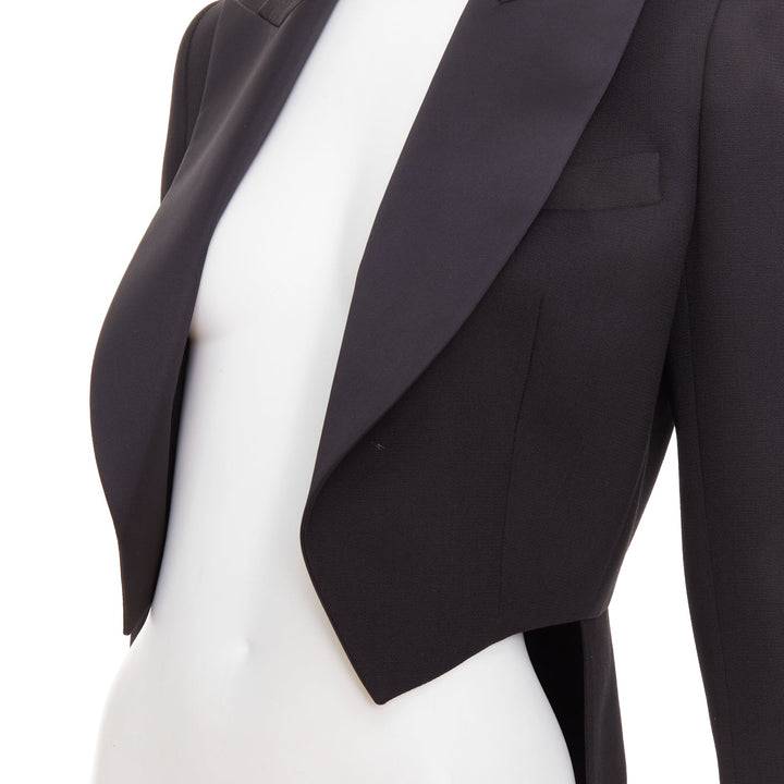 ALEXANDRE VAUTHIER COUTURE SS2020 Runway Queue De Pie satin tailcoat blazer