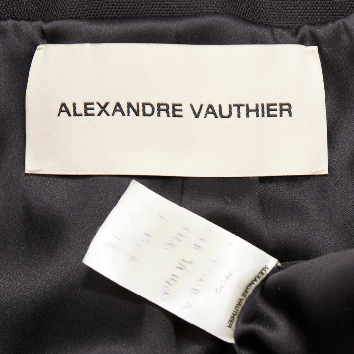 ALEXANDRE VAUTHIER COUTURE AW2020 Runway black open cummerband cropped jacket