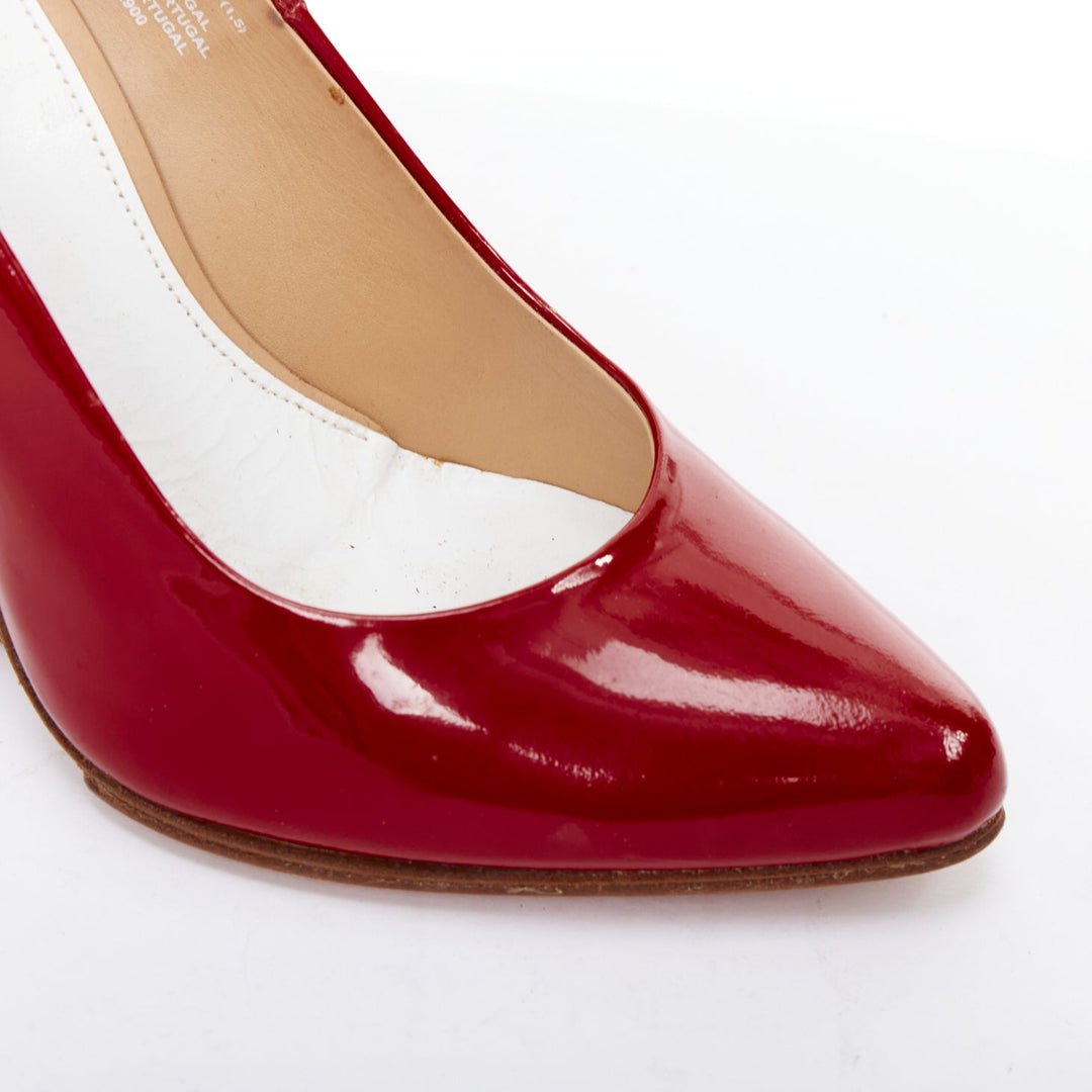 MAISON MARGIELA H&M Invisible red patent leather perspex clear heel pumps EU37