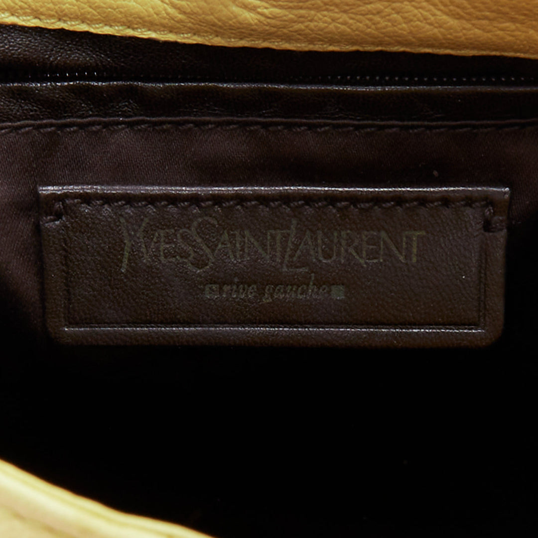 YVES SAINT LAURENT Mombasa butter yellow black horn shoulder bag