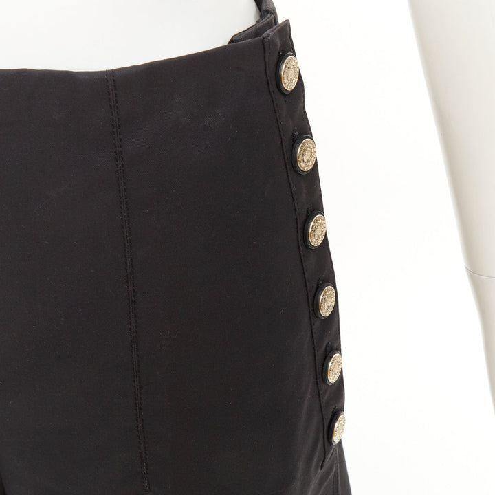 CHANEL Karl Lagerfeld Side Button High Waist Balloon Cropped cotton pants FR38 M