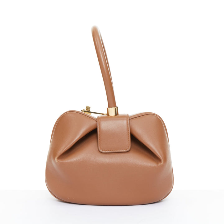GABRIELA HEARST Nina Medium cognac tan Italian nappa leather top handle bag
