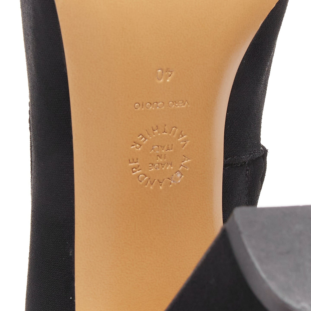 ALEXANDRE VAUTHIER COUTURE black tank jumpsuit pantashoes heel boots EU40