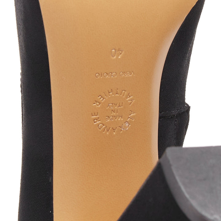 ALEXANDRE VAUTHIER COUTURE black tank jumpsuit pantashoes heel boots EU40