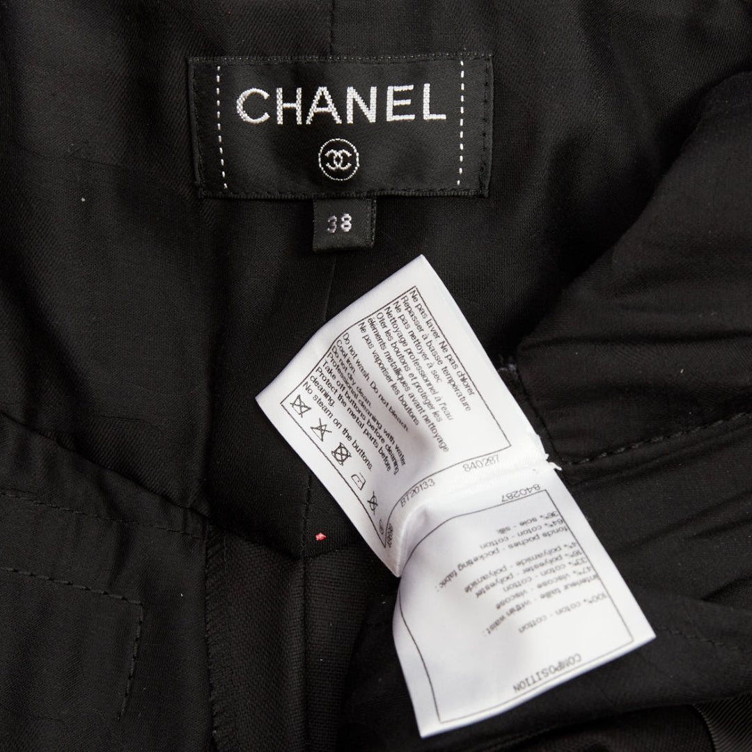 CHANEL Karl Lagerfeld Side Button High Waist Balloon Cropped cotton pants FR38 M