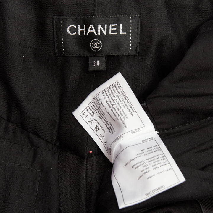 CHANEL Karl Lagerfeld Side Button High Waist Balloon Cropped cotton pants FR38 M