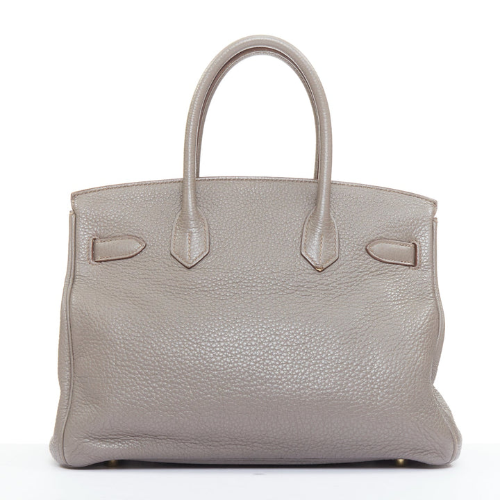 rare HERMES Jean Paul Gaultier Birkin 30 Club grey leather top handle bag