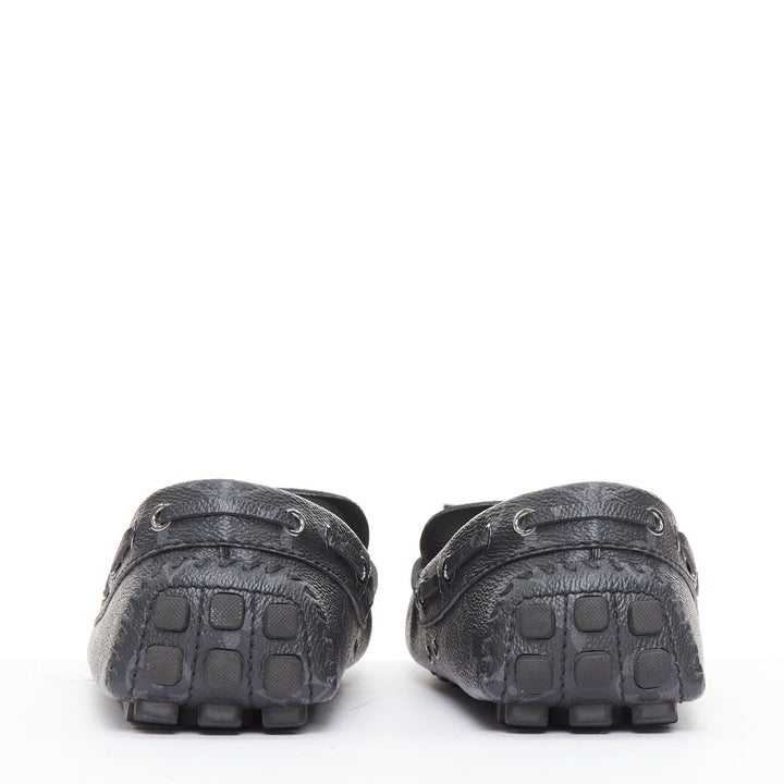 LOUIS VUITTON Arizona Eclipse grey canvas monogram mocassin EU42.5
