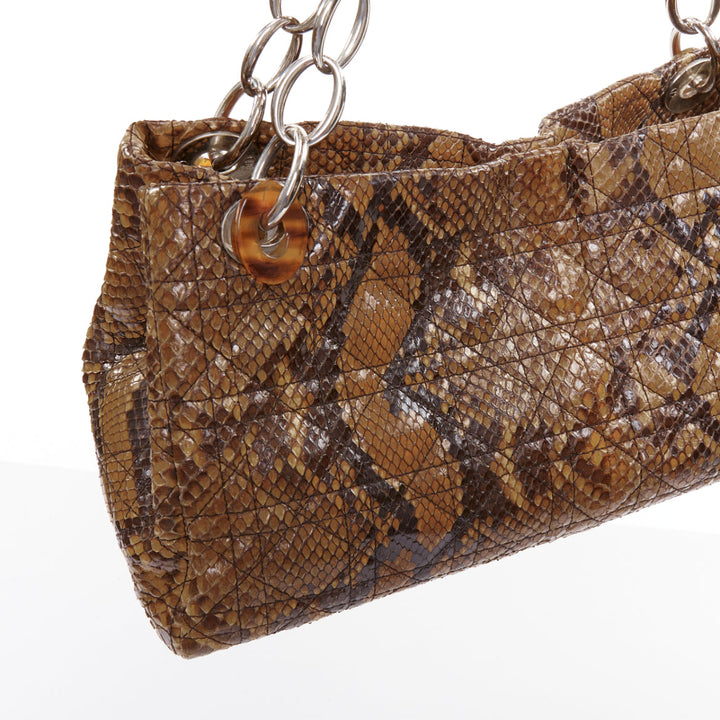 DIOR Lady Dior Soft Limited Edition brown Cannage scaled leather east west bag